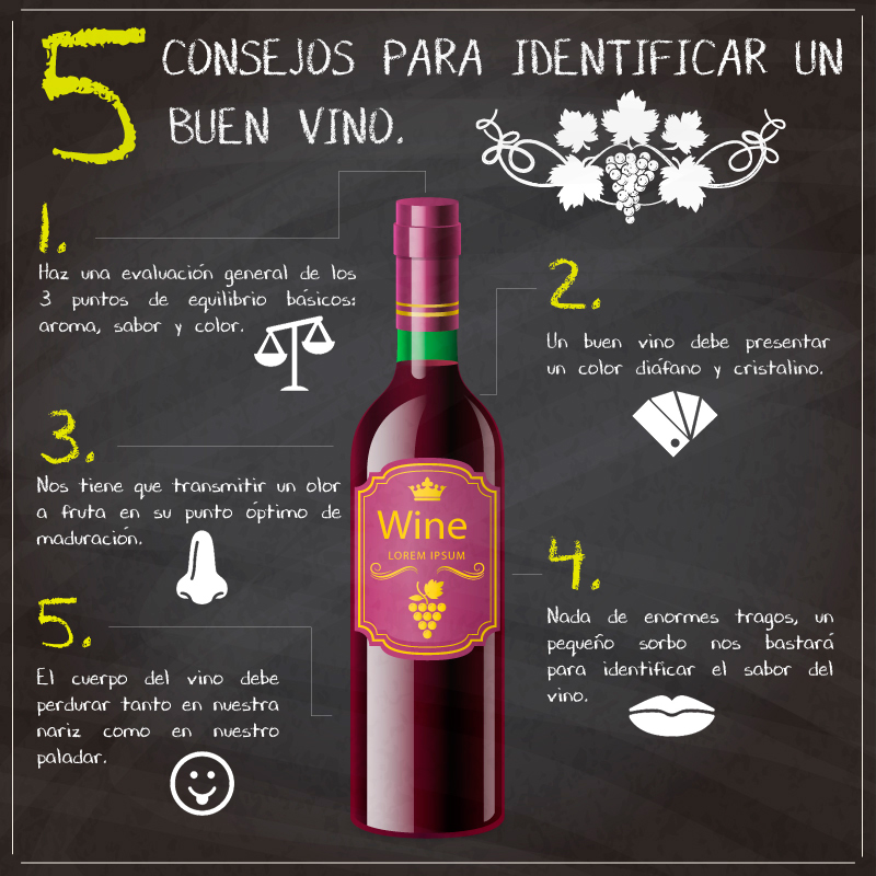 5 consejos para identificar un buen vino - infografía