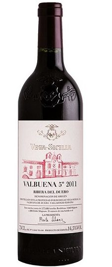 Valbuena 5 año, 2012 vino tinto de la Bodegas Vega Sicilia